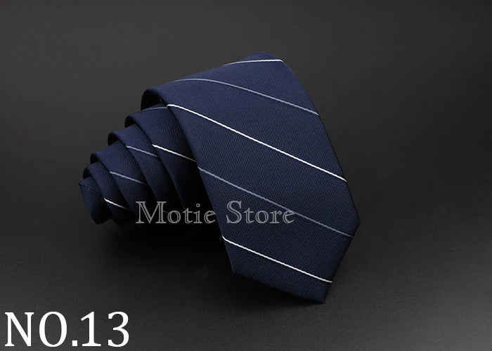 Men Jacquard Woven Tie Classic Plaid Striped Ties Fashion Polyester Necktie For Wedding Business Party Suit Dress Gravatas Gift