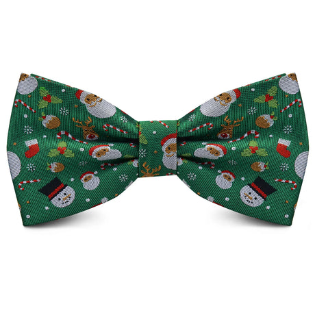 Christmas Bow tie for Men Women Snowmen Christmas Tree Bow knot Pre-tied Adult Silk Jacquard Bowtie Double Fold Cravats Party