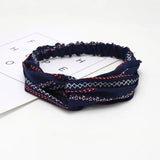 2020 Fashion Bohemian Headband Print Hairbands For Women Girls Vintage Cross Knot Turban Bandanas Headwear Hair Accessories