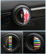 AMBERMILE 4pcs for Mini Cooper F55 F54 F60 Countryman Accessories Car Interior Front Rear Door Handle Sticker Covers Decoration