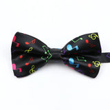 Musical Note Bow Tie Guitar Piano Stave Adult Children Bowtie Novelty Handmade Butterfly Wedding Party Men Gift Accessories
