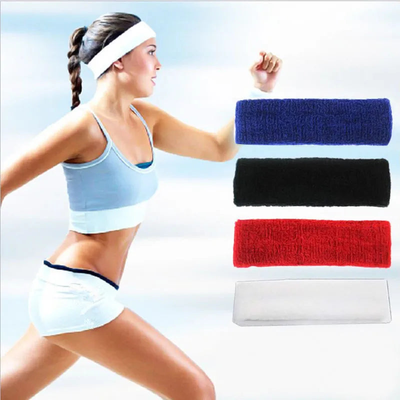 Women Men Headband Sports Yoga Fitness Stretch Sweatband Hair Band Elasticity Towel Headband Headwear Absorb Sweat Head Band