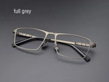 Pure Titanium Glasses Frame Men Titanium Alloy Prescription Eyeglasses Silver Super Light Spectacles Optical Glasses Frame