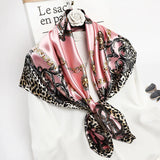 Women Silk Square Scarf Lady Bandana Head Wrap Shawl Satin Foulard Female Large Hijab Neckerchief Scarves Pashmina 2021 Headband