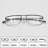 Men's business glasses frame half frame Square frame ultra light comfortable titanium alloy optical prescription Eyeglasses