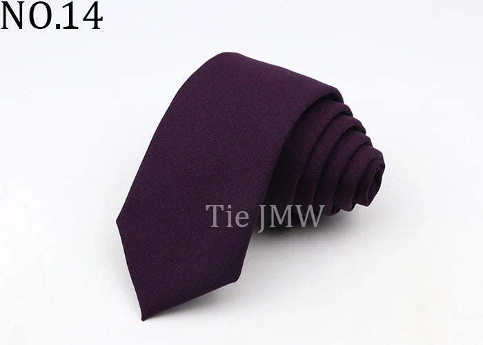 Fashion Neckties Classic Men's Slik Polyester Solid Color Tie For Business Party Wedding Suit Shirt Skinny Neck Ties Accessory