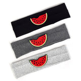 6 Months-3 Years Old Kids Headband Pure Color Cute Watermelon Pattern Soft Elastic Headwear Loose HeadWrap for Boys and Girls