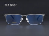 Pure Titanium Glasses Frame Men Titanium Alloy Prescription Eyeglasses Silver Super Light Spectacles Optical Glasses Frame