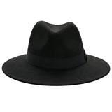 Free shipping black fedora hat unisex wide brim jazz top hat autumn winter classic elegant Panama hat gentleman hat wholesale