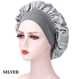 Black Pink Purple Hair Care Caps Silk Bonnet Women'S Nightcaps With Curly Natural Curls Covers With Soft Wide Elastic Adjustable