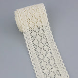 (5Meter/roll)  White Cotton Embroidered Lace Net Ribbons Fabric Trim DIY Sewing Handmade Craft Materials