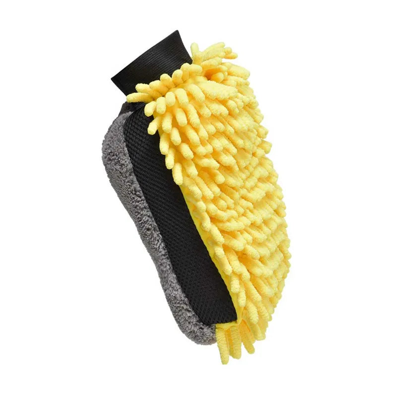 1PCS Waterproof Car Wash Microfiber Chenille Gloves Thick Car Cleaning Mitt Wax Detailing Brush Auto Care Double-faced Glove
