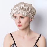 Large 100 Silk Sleeping Cap For Women Hair Bonnets Head Cover Hair Loss Hats Luxury Silk Bonnets Night Hair Wrap Mulberry Silk