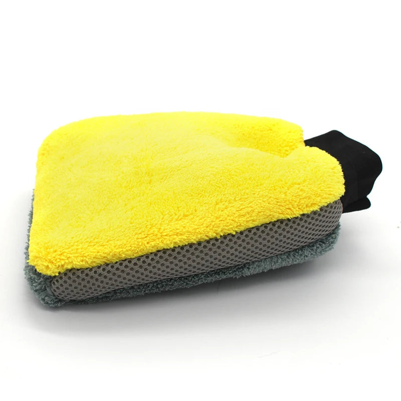 Car Wash Gloves Microfiber Coral fleece  Cleaning Wash Tools Thick Wipe Cloth Auto Care Double-faced Glove Cleaning Mitt