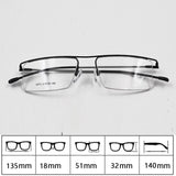 Men's business glasses frame half frame Square frame ultra light comfortable titanium alloy optical prescription Eyeglasses