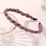Organza Hairbands For Women Cross Weaving Hair Hoop Bands Korea Fashion Bright Silk Metal Headband Girls Hair Accessories Turban