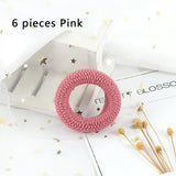 6Pcs/Lot Solid Color Basic Rubber Bands Simple High Elastic Hairband Girls Headwear Headband Fashion Women Gum Hair Accessories
