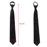 Narrow Black Neck Tie For Men Women Polyester Zipper Neck Ties Suits Classic Ties For Wedding Business Men Skinny Necktie