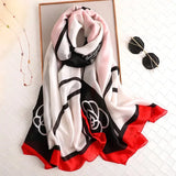 180X90CM Luxury Brand Fashion Summer Women Soft Silk Scarves Female Shawl Foulard Ladies Muffler Beach Wrap Bandanna Pareo beach