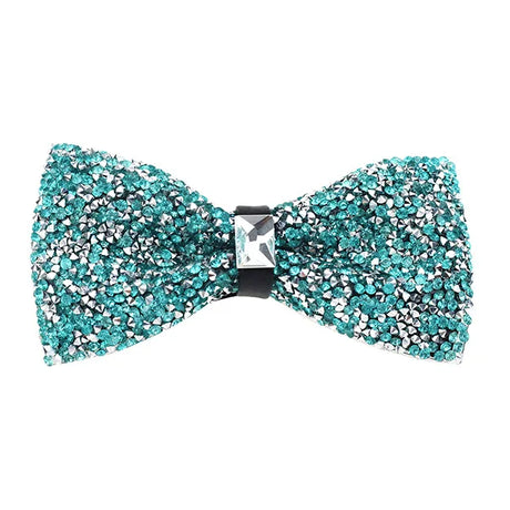 Diamond Pink Color Bow Tie For Men Butterfly Knot Rhinestone Collar Tie Crystal Super Cool Diamond Bowtie Wedding Accessories