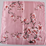 BYSIFA 2020 Pink Ladies Square Scarves Hijabs Printed Fashion Elegant Women Satin Silk Scarf Headscarf Luxury Sweet Neck Scarf