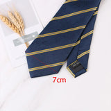 Corbata Hombre corbata 7cm Ties For Men Luxury Blue Stripes Necktie Business Corbatas Para Hombre Mariage Gift Shirt Accessories