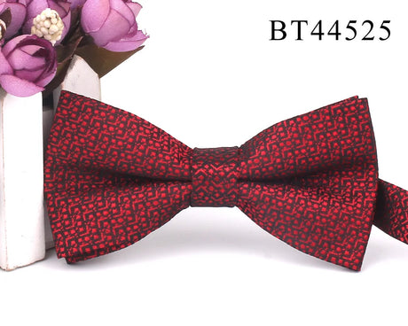 New Floral Men Bow Tie Claret Classic Bowtie For Men Flower Bow Ties For Business Wedding Butterfly Cravats Adult Suits Bowties