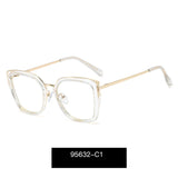 Blue Light Blocking Glasses Frame Women Fashion Eyewear Prescription UV400 Stylish Female Optical Spectacles Anti-Reflective