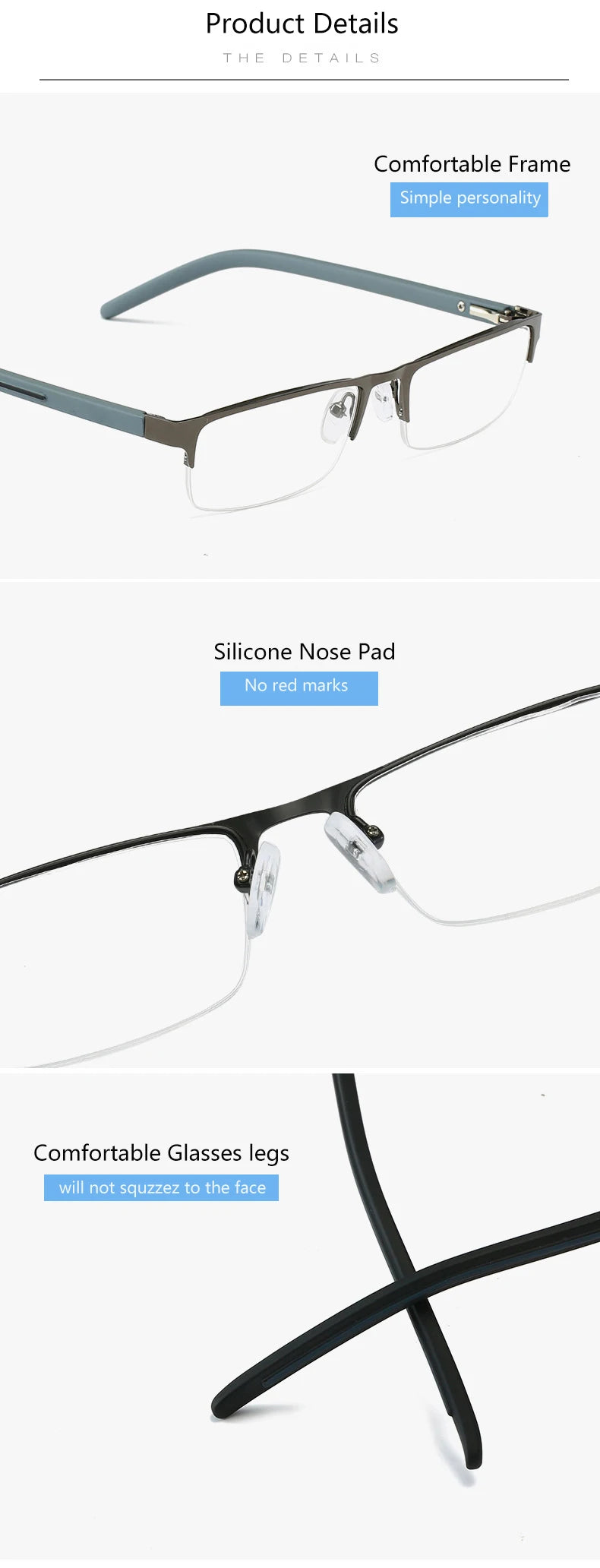 BOYSEEN Titanium alloy Nearsighted Glasses Non spherical 12 Layer Coated Minus lenses Business Myopia Eyeglasses -0.5 -1.0 -1.25