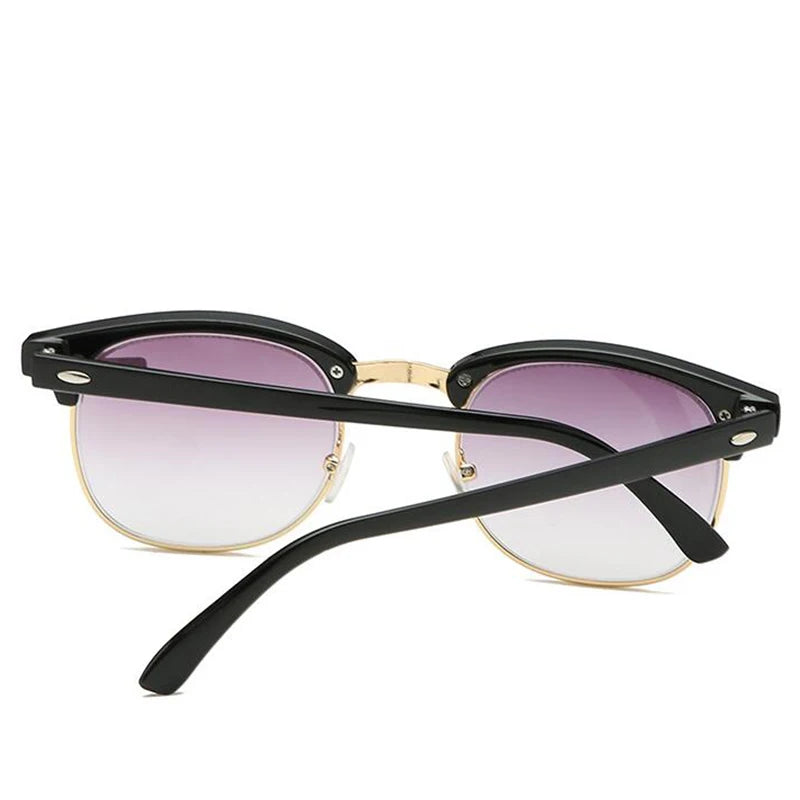 Men Women Students Myopia Sunglasses Metal Half Frame Nearsighted Gray Lens Glasses -0.5 -1 -1.5 -2 -2.5 -3 -3.5 -4 -4.5 -5 -6