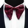 GUSLESON Fashion Paisley Bow Tie For Men Women Classic Big Bowtie For Party Wedding Bowknot Adult Mens Bowties Cravats Red Tie
