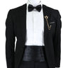 New Fashion Mens Cummerbund Bow Tie Brooch Set Black Red Blue   Waist Seal For Formal Tuxedo Business Suit Dinner Accessories