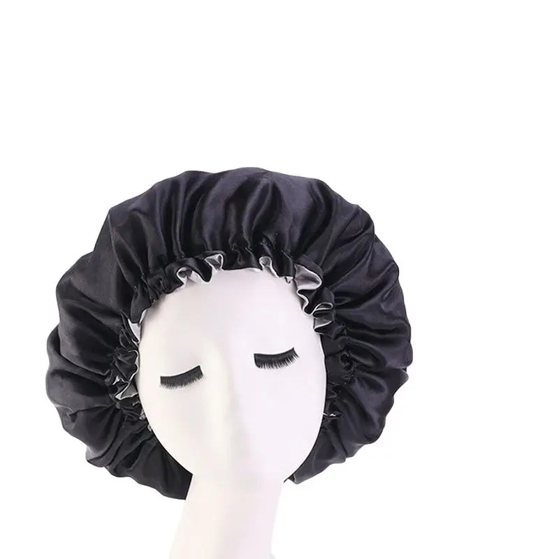 Double-Sided Sleeping Hat Adjustable Nightcap Bathing Hat Girl Sleep Protector Tool
