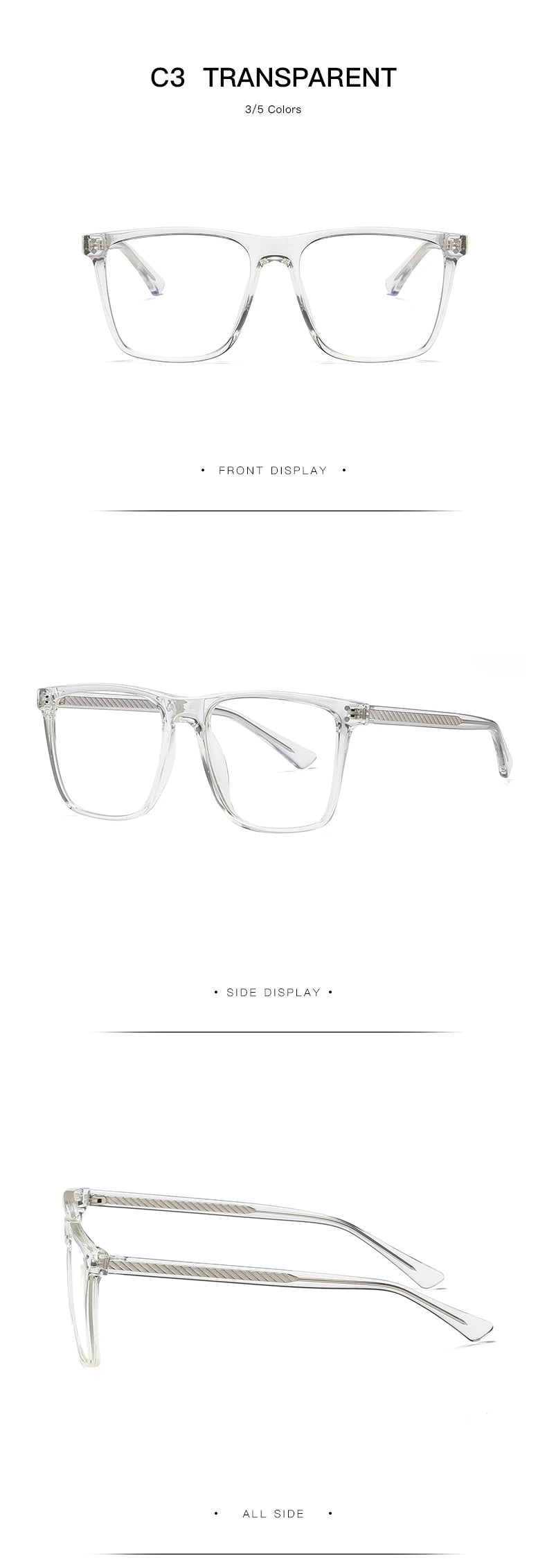 Blue Light Blocking Glasses Frame for Optical Prescription Eyeglasses Frame New Arrival Full Rim Plastic UV400 Anti-scratch