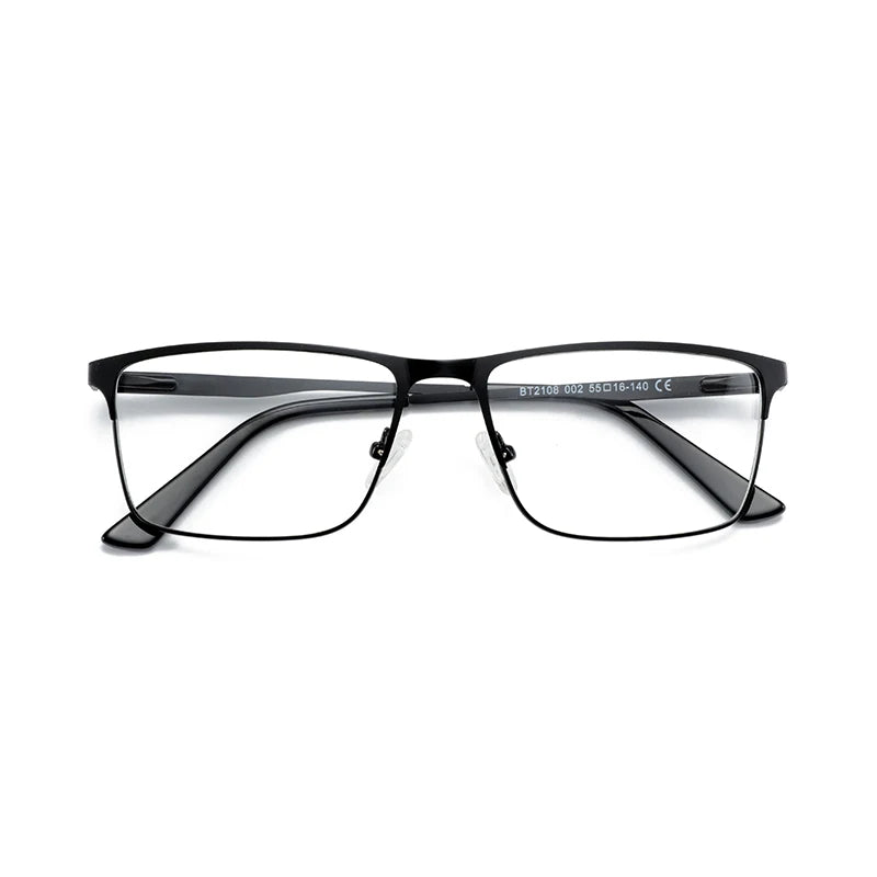 ZENOTTIC Men Titanium Alloy Optical Glasses Frame Fashion Male Square Eyewear Ultralight Metal Non-Prescription Eyeglasses