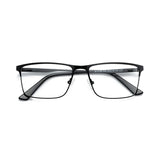 ZENOTTIC Men Titanium Alloy Optical Glasses Frame Fashion Male Square Eyewear Ultralight Metal Non-Prescription Eyeglasses