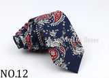 New Floral Tie For Men Women Skinny Casual 100% Cotton Casual Flower Print Skinny Neck Tie For Wedding Party Suits Tie Cravat