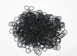 Mini Rubber Bands black Elastic Hair Bands Soft Hair Elastics Ties Bands for Office Supplies School Home 0.6*0.9