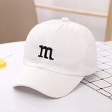 Children's Kid Baseball Cap for Girls Boy Hats Sunscreen Baby Hat Hip Hop M Letter Embroidered Kids Caps 1-6-8-12-15 Years