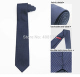 HUISHI 8cm Dot Neckties Skinny Fashion Business Men Polyester Microfiber Neck Tie Polka Check Men Neckie For Gentlemen Wedding