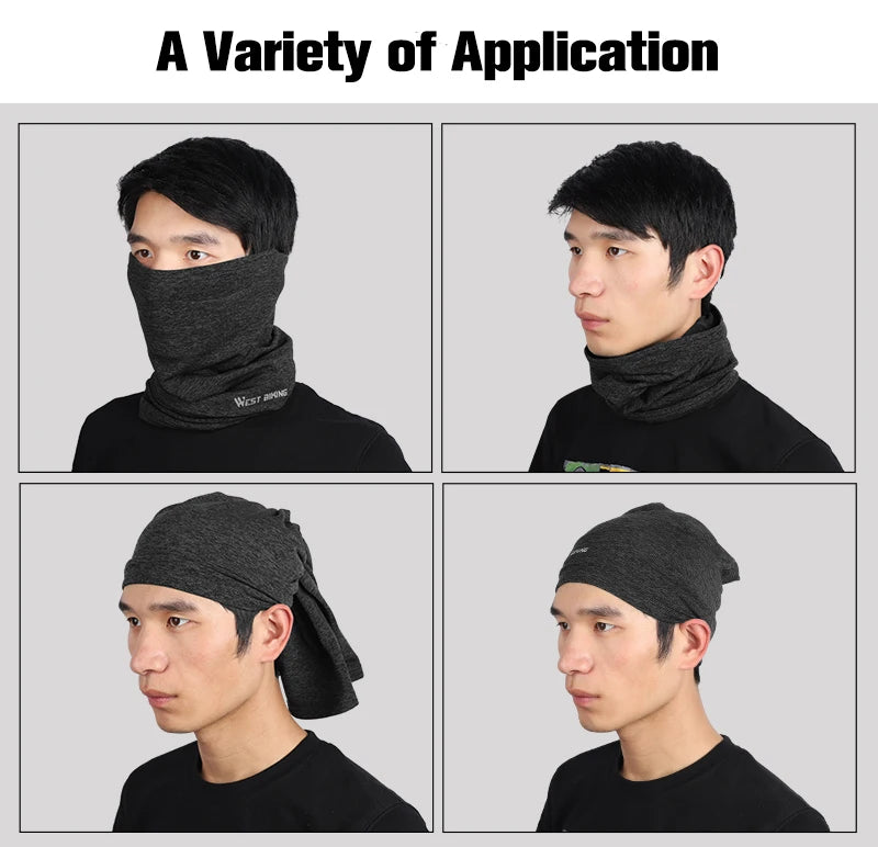 WEST BIKING Winter Fleece Cycling Scarf Outdoor Windproof Running Bike Face Cover Men Women Bicycle Bandana Sports Headwear