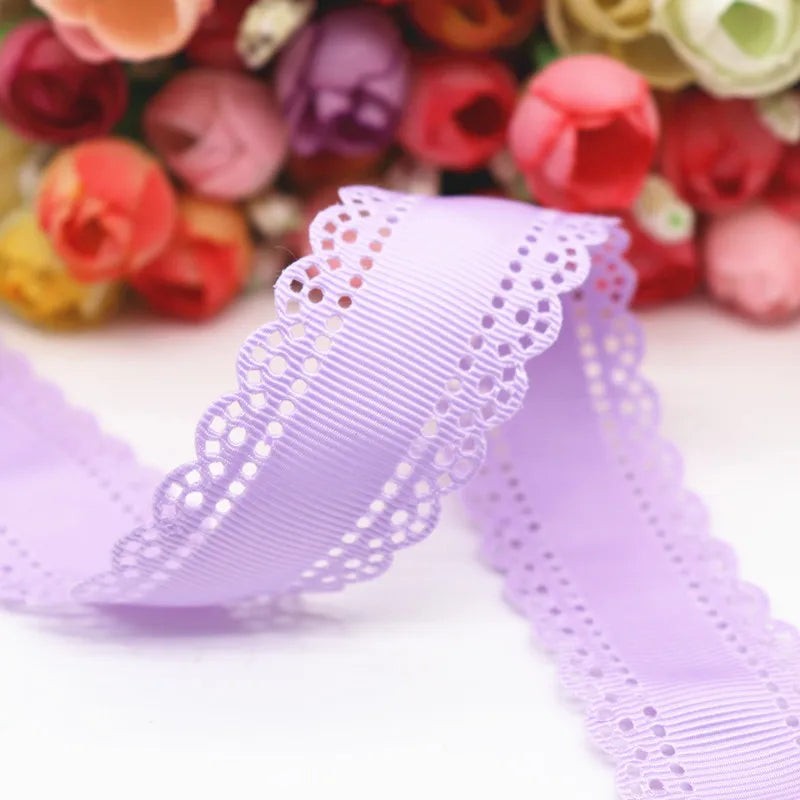 5 Yards/lot 30mm Grosgrain Ribbons For Cake Hollow Flowers Cloth Tape Lace Diy Handmade Hair Accessories Ribbons 15070458