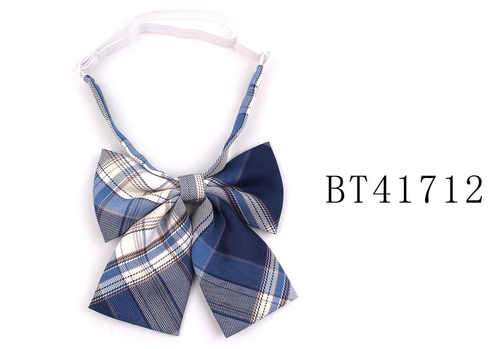 Feminine Plaid Bowtie Casual Bow tie For Women Uniform Collar Butterf Bowknot Adult Check Bow Ties Cravats Girls Bowties