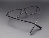 Pure Titanium Glasses Frame Men Titanium Alloy Prescription Eyeglasses Silver Super Light Spectacles Optical Glasses Frame