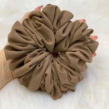 Elastics Chiffon Hair Band Solid Color Big Circle Scrunchies for Women Girl Ponytail Holder Hair Rope Hairband Hair Accessoires