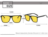 OEC CPO Square Men Sunglasses Big Frame Sunglasses Women Fashion Yellow Lens Sun Glasses Female Drive Beach Eyewear uv400 Glass