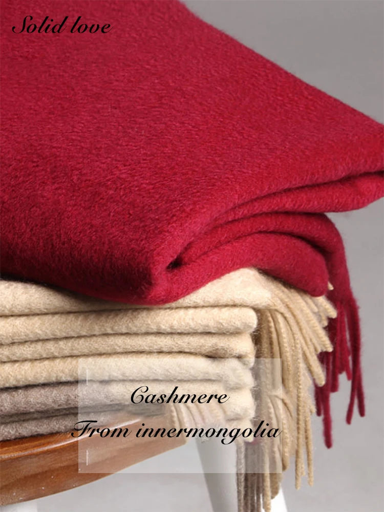 Cashmere Scarf Women Winter Scarf  Pashmina Scarves 2023 Adult Women Luxury Brand  Womens Keep Warm Brand Designer Women