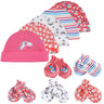 Newborn Baby Hat and Mittens Girl Boy Cap Comfy Infant Hat & Gloves Cotton Toddler Baby Accessorise For 0-6M