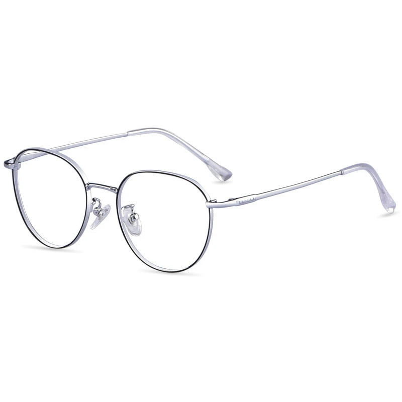 YIMARUILI New Titanium Alloy Wide-Rim Glasses Frame Men Round Retro Myopia Optical Prescription Eyeglasses Frame Women 80047