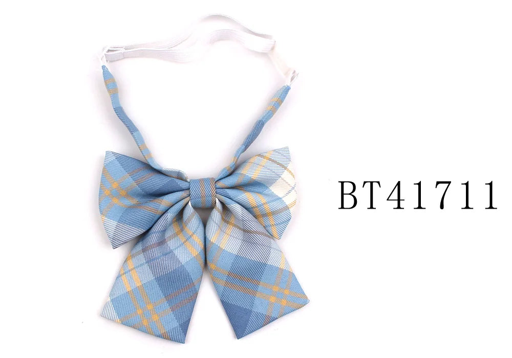 Feminine Plaid Bowtie Casual Bow tie For Women Uniform Collar Butterf Bowknot Adult Check Bow Ties Cravats Girls Bowties
